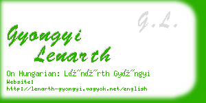 gyongyi lenarth business card